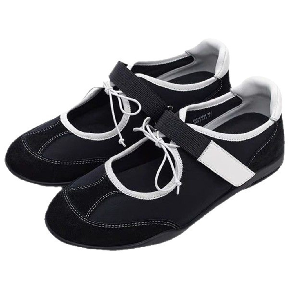 Korean‑Style Mesh‑Spliced Mary Jane Shoes, Strap Flat Pumps, Retro Casual Ballet‑Style Slip‑ons
