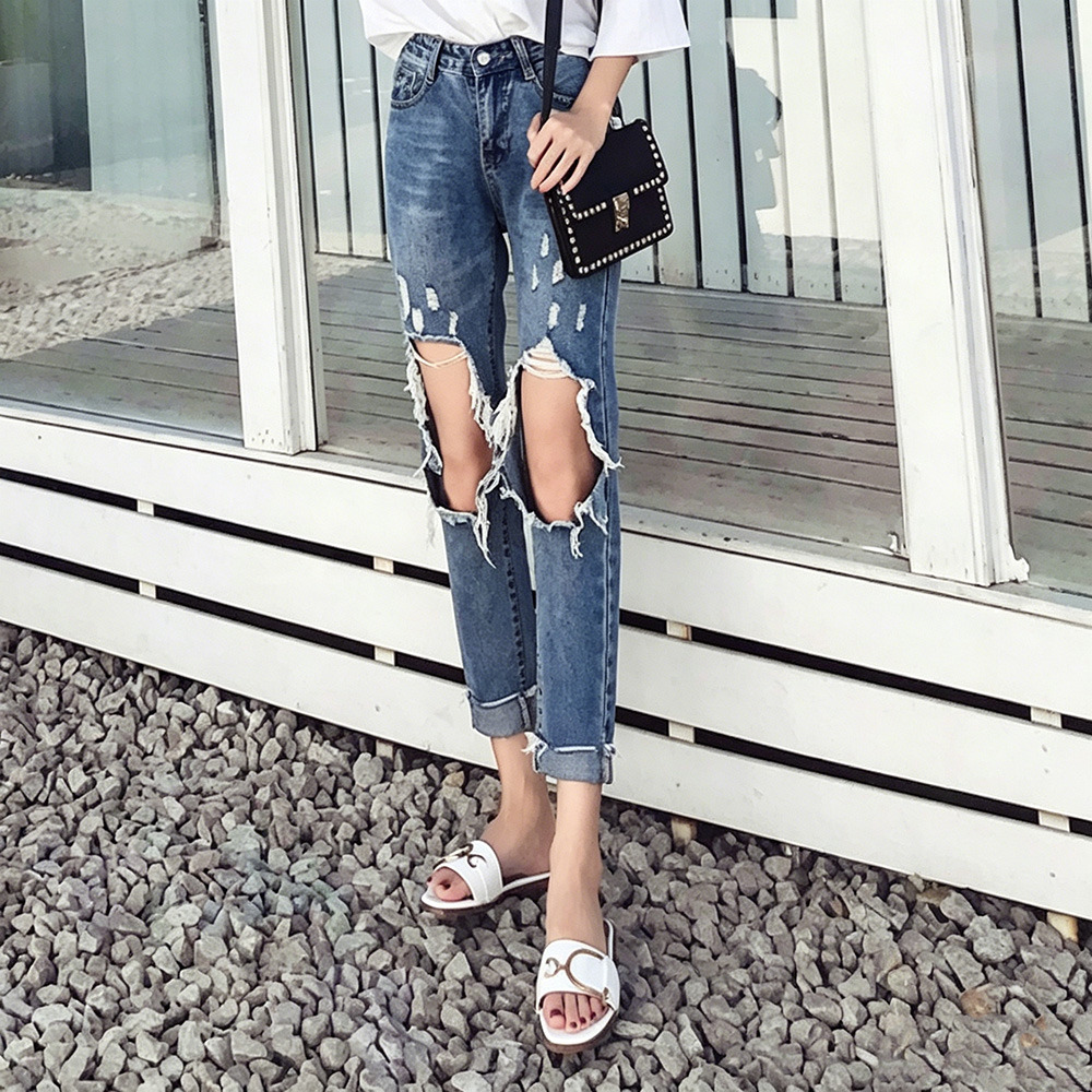 Women's Flat Slide Sandals, Square Open Toe Slip-On Slippers with Metal Buckle, Casual Summer Sandals, Non-Slip Flat Slide Shoes for Daily Wear, Beach, Outdoor, Vacation